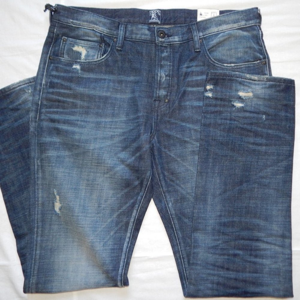 PRPS Men's Slim Jeans - Distressed Blue